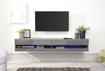 Lugo Grey Wall TV Unit 150cm | LED