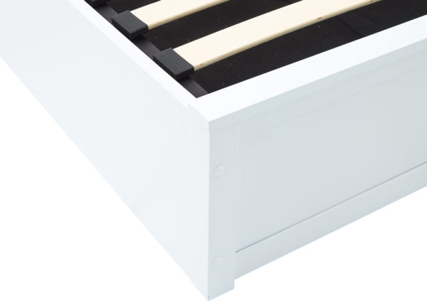 Reus Wooden Ottoman Double Bed | White