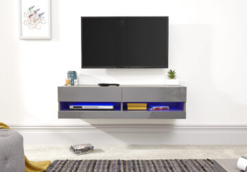 Lugo Grey Wall TV Unit 120cm | LED