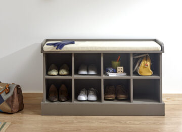 Grey Shoe Bench