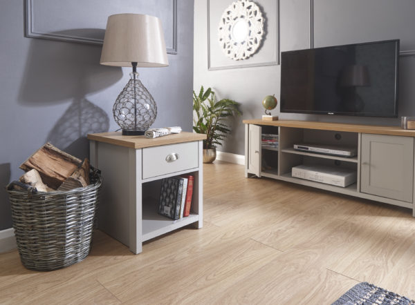 Fife Grey Lamp Table | Grey | Bedside Table | Self Assembly