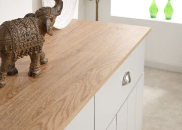 Oban Grey 3 Door Large Sideboard with Drawers