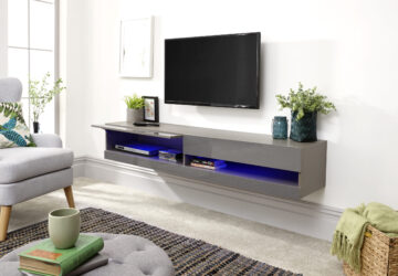 Lugo Grey Wall TV Unit 150cm | LED