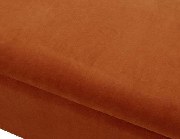 Miley Ottoman Storage Bench | Russet | Self Assembly - Orange