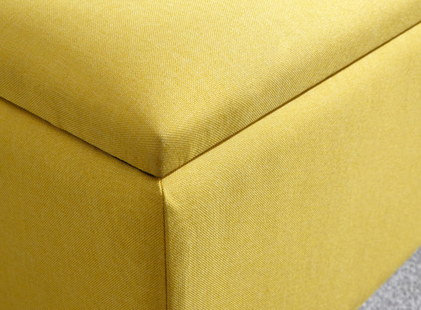 Yellow Midvale Ottoman | Mustard | Self Assembly