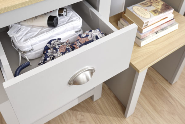Fife Grey Dressing Table Set | Grey | Self Assembly