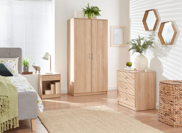 Elgin 3 Piece Bedroom Set | Oak