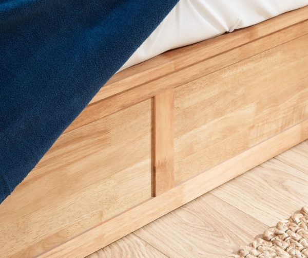 Reus Wooden Ottoman Double Bed Oak