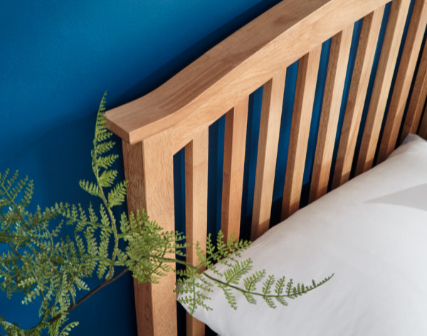 Reus Wooden Ottoman Double Bed Oak