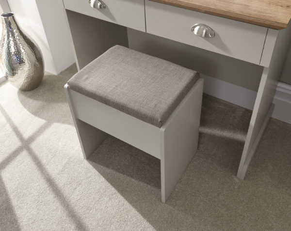 Oban Dressing Table with Stool | Grey | Self Assembly