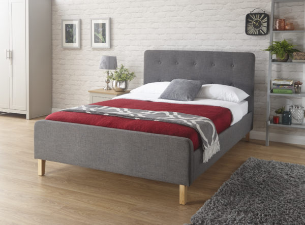 Helsinki Double Bedstead | Grey