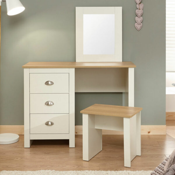 Fife Cream Dressing Table Set | Cream | Self Assembly