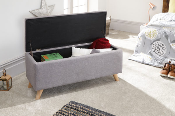 Midvale Ottoman | Light Grey | Self Assembly