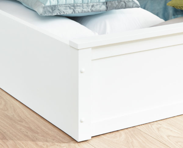 Reus Wooden Ottoman Double Bed | White