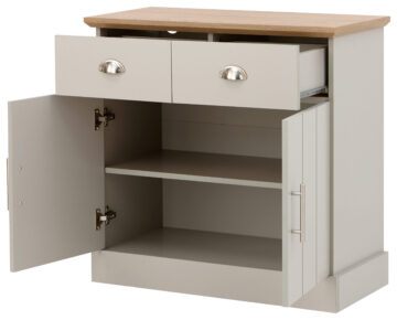 Oban Grey 2 Door Compact Sideboard with Drawers