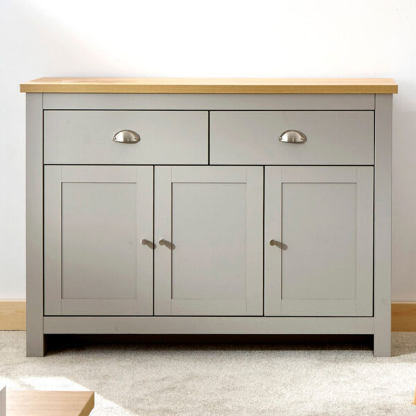 Fife Grey Large Sideboard | Grey | Self Assembly