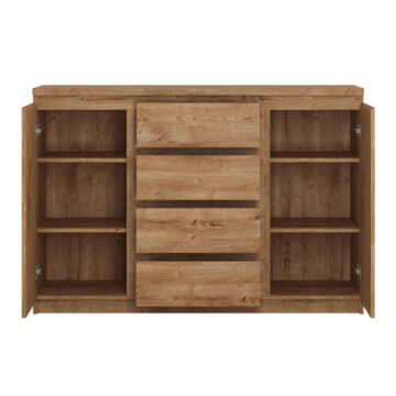 Birtley 2 Door 4 Drawer Sideboard | Oak Finish