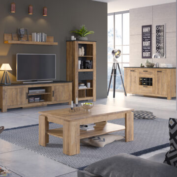 Compton Extending Dining Table | Chestnut and Matera Grey | 160 – 200cm