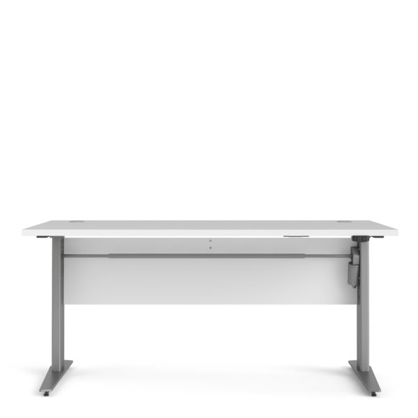 Kansas Desk 150 cm in White | Height Adjustable Legs | Electric Control | Self Assembly