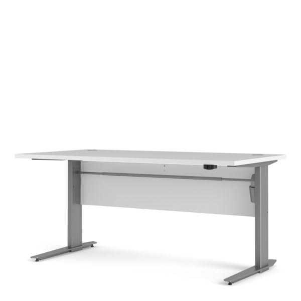 Kansas Desk 150 cm in White | Height Adjustable Legs | Electric Control | Self Assembly