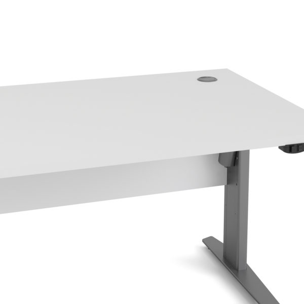 Kansas Desk 150 cm in White | Height Adjustable Legs | Electric Control | Self Assembly