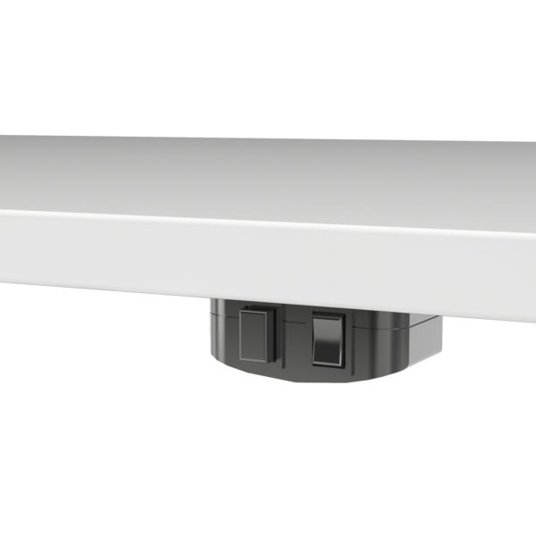 Kansas Desk 150 cm in White | Height Adjustable Legs | Electric Control | Self Assembly