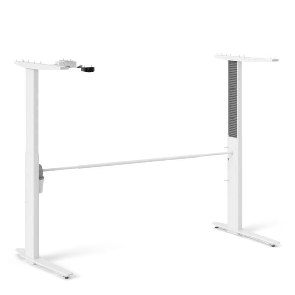 Kansas Desk 150 cm in White | Height Adjustable Legs | Electric Control | Self Assembly