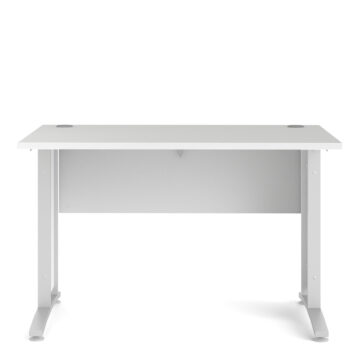 Kansas White Desk 120 cm | White Legs