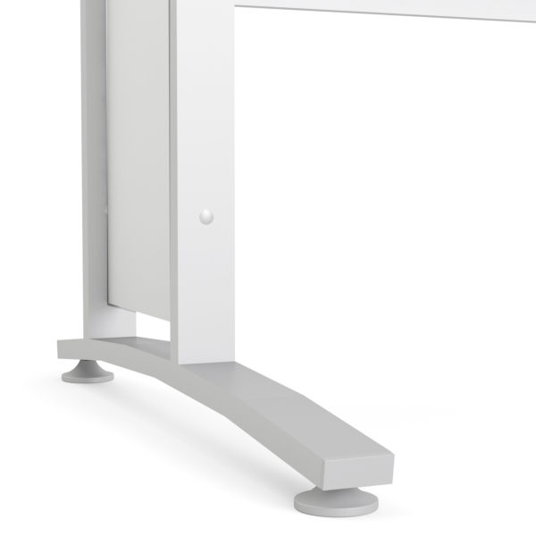 Kansas Desk 120 cm in White with White Legs | Self Assembly