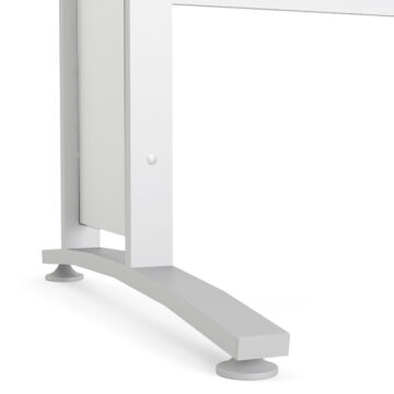 Kansas White Desk 120 cm | White Legs