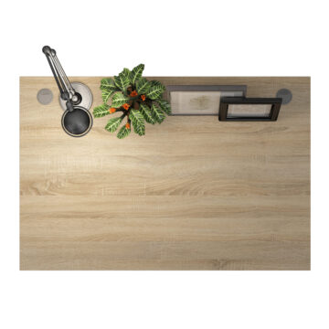 Kansas Desk 120 cm | Oak Finish | Grey Steel Legs