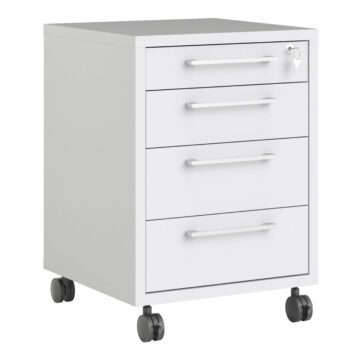 Kansas Mobile Cabinet in White | Self Assembly