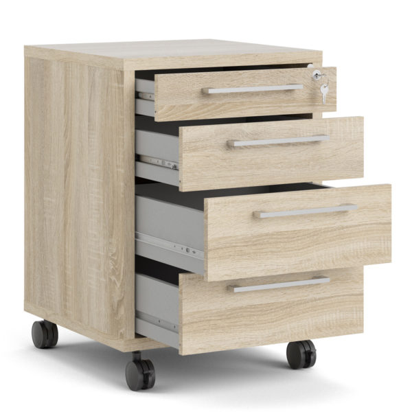 Kansas Mobile Cabinet n Oak | Self Assembly