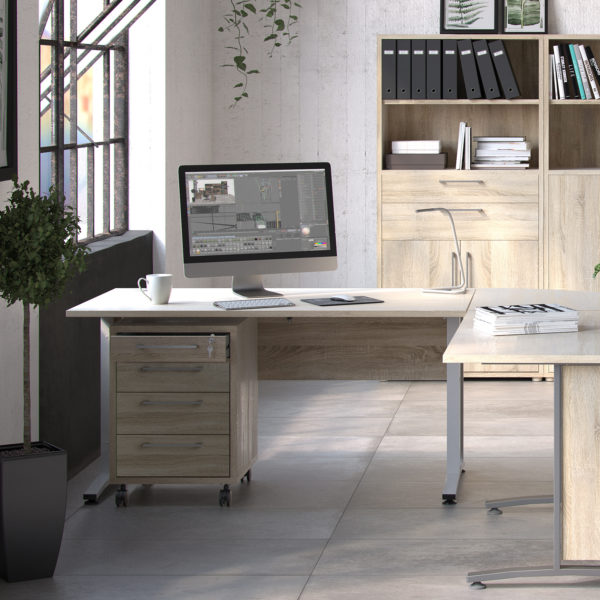 Kansas Mobile Cabinet n Oak | Self Assembly