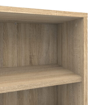 Kansas Bookcase 3 Shelves with 2 Drawers and 2 Doors in Oak