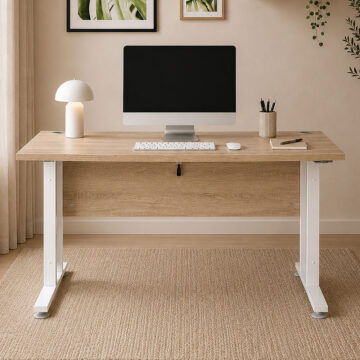 Kansas Desk 120 cm | Oak Finish | White Legs