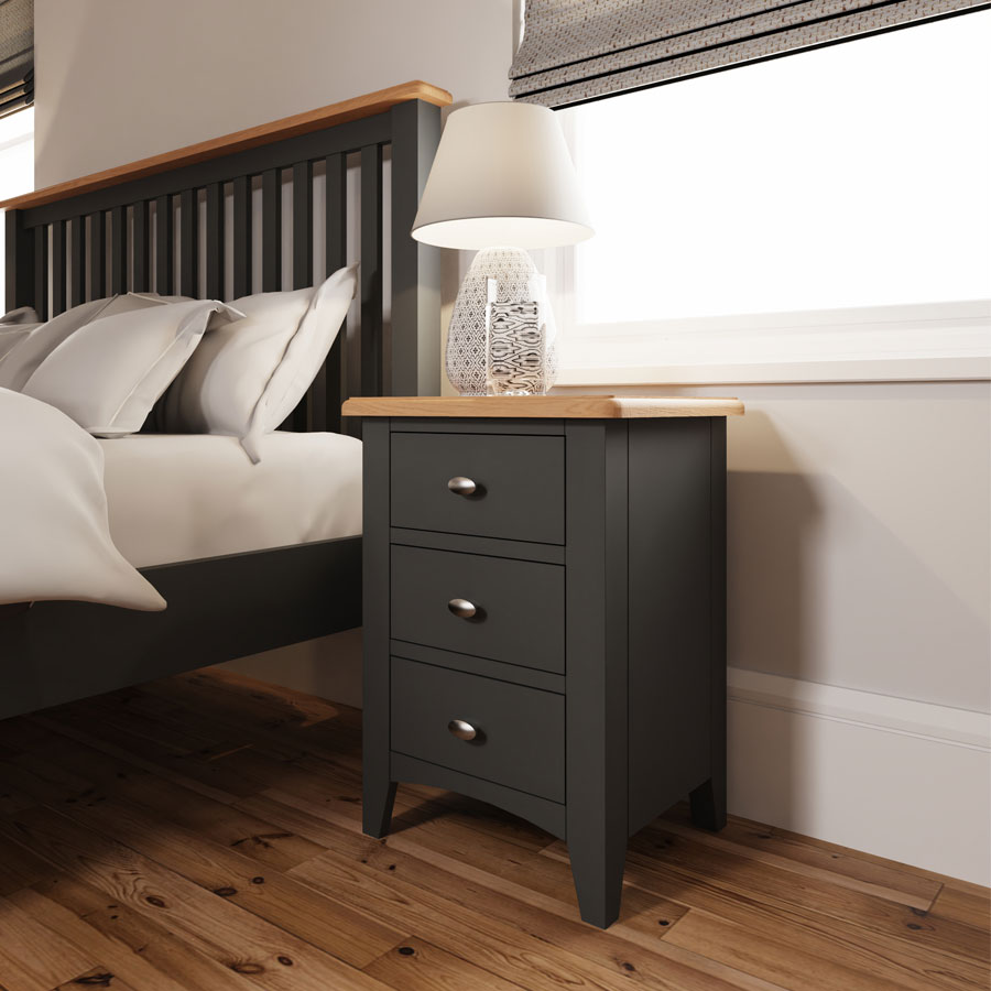 Grey Oak Bedside Wooden & Painted Bedside Tables Oak World