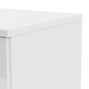 Warkworth White Gloss 2 Door Wardrobe with Drawer