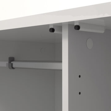Warkworth White Gloss 2 Door Wardrobe with Drawer