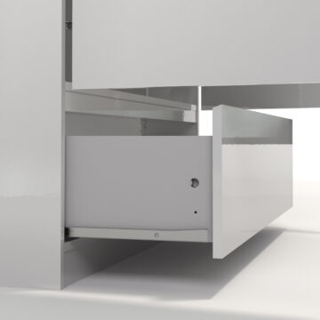 Warkworth White Gloss 2 Door Wardrobe with Drawer