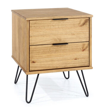 Avila Pine 2 Drawer Bedside Cabinet
