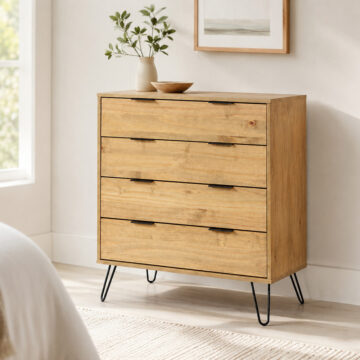 Avila Pine 4 Drawer Chest of Drawers | Antique Waxed Pine