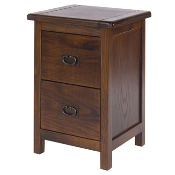 Norwood Pine 2 Drawer Narrow Bedside Cabinet