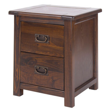 Norwood 2 Drawer Bedside Cabinet | Pine Finish