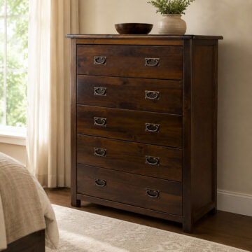 Norwood Dark 5 Drawer Chest