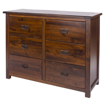 Norwood Dark 6 Drawer Wide Chest