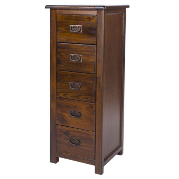 Norwood Dark 5 Drawer Narrow Chest