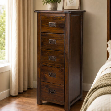 Norwood Dark 5 Drawer Narrow Chest