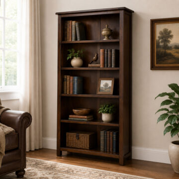 Norwood Dark Tall Pine Bookcase