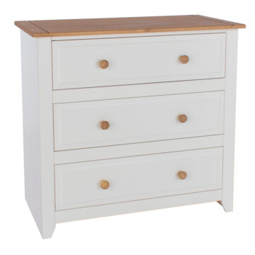 Beauly White 3 Drawer Chest